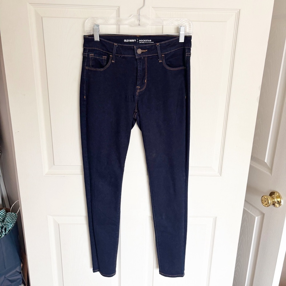 Old Navy Women's Dark Blue Jeans Size 4